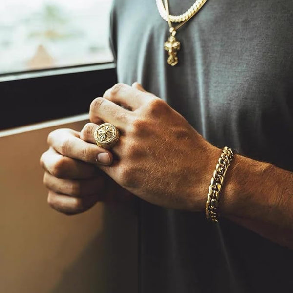Cuban Link Chain Bracelet – 24k Real Gold Plated Men’s Luxury Jewelry