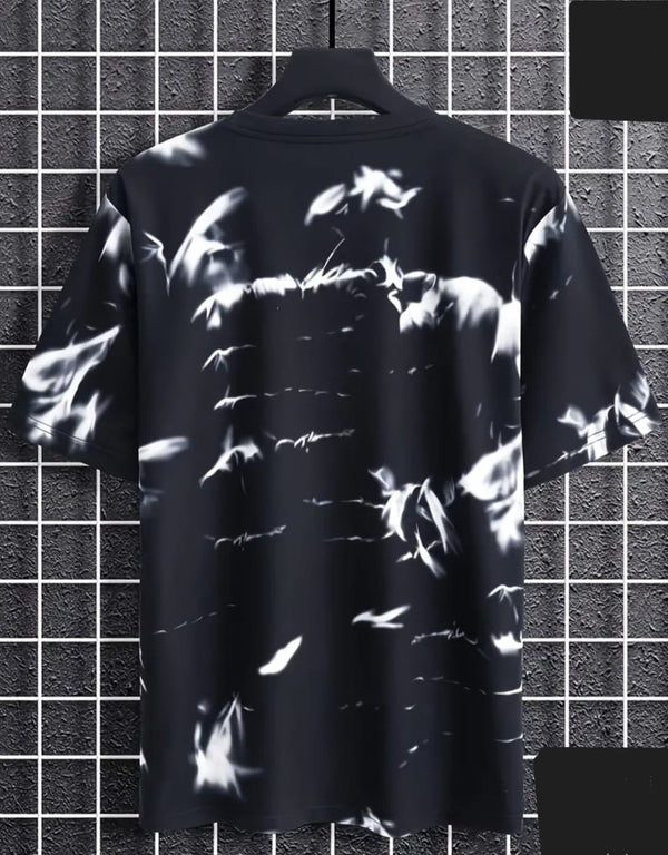 Unisex Oversized Printed T-Shirt – White & Black Streetwear Casual Tee