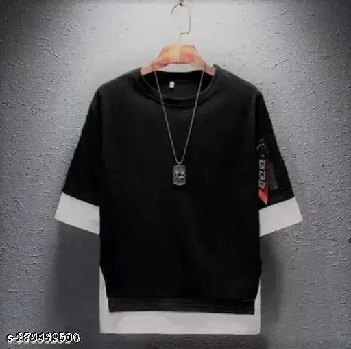 Men’s Hip Hop Oversized Black T-Shirt – Streetwear Graphic Urban Style