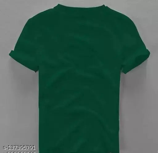 Men’s Leaf Green Cotton Blend T-Shirt – Lightweight Sports & Casual Wear