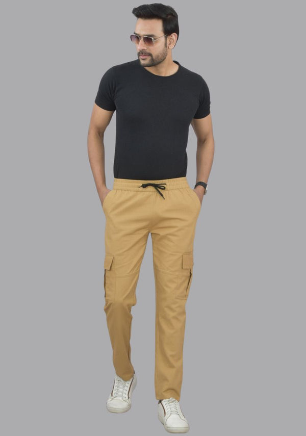 Men’s Cotton Cargo Pants – Comfortable Casual Jogger Style with Pockets