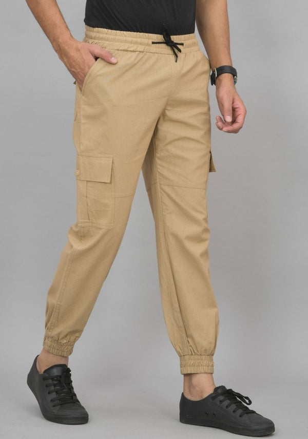 Men’s Cotton Cargo Pants – Comfortable Casual Jogger Style with Pockets