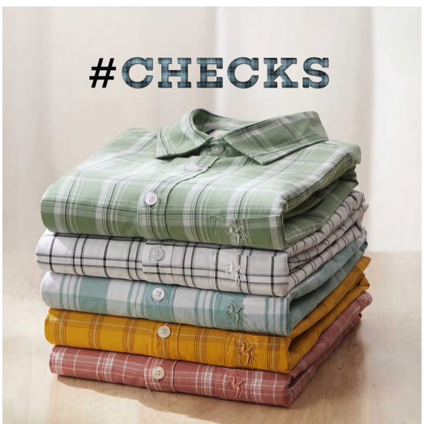 Men’s Checked Shirts – Pack of 4 Premium Multicolor Cotton Casual Shirts