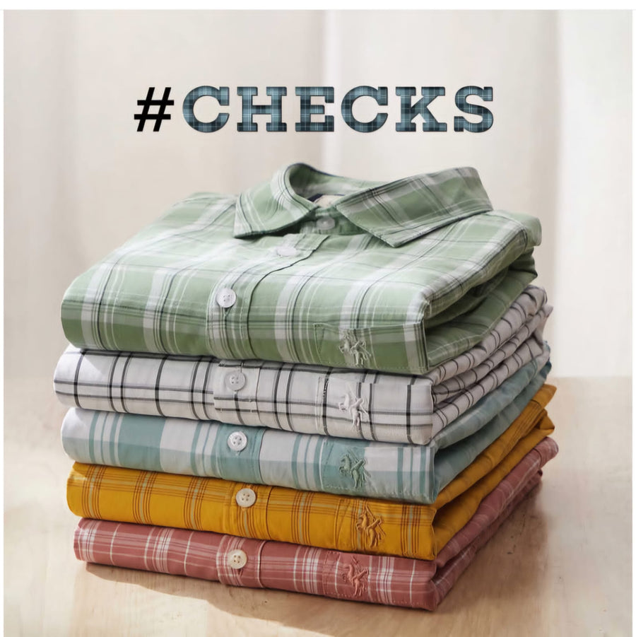 Men’s Checked Shirts – Pack of 4 Premium Multicolor Cotton Casual Shirts