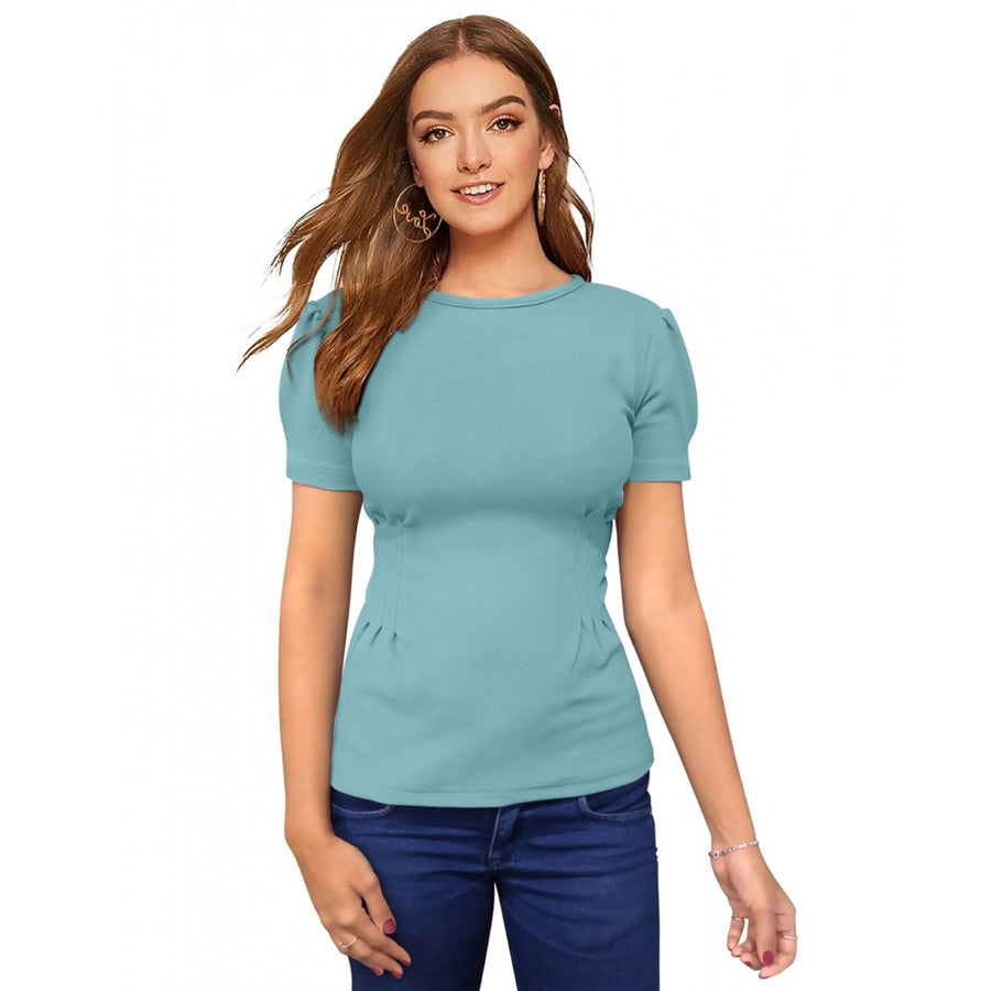 Pista Hosiery T-Shirt for Women - Half Sleeve Round Neck Western Wear Top