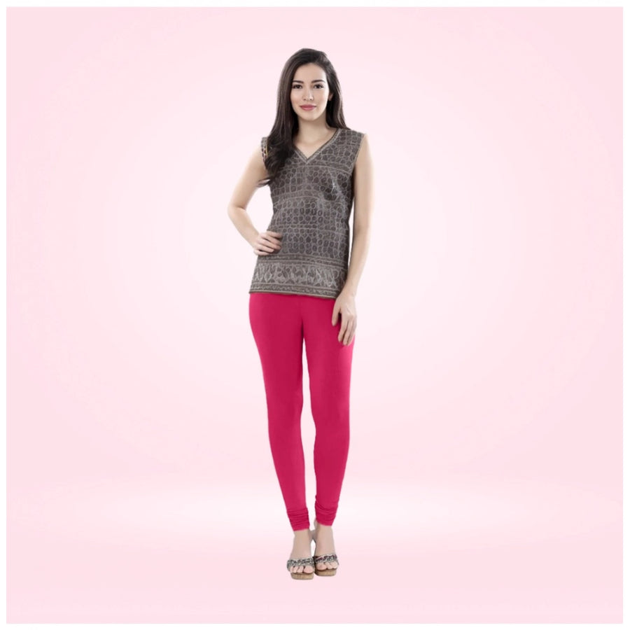 Rani Cotton Blended Churidar Leggings for Women - Solid Pattern Comfortable Bottom Wear