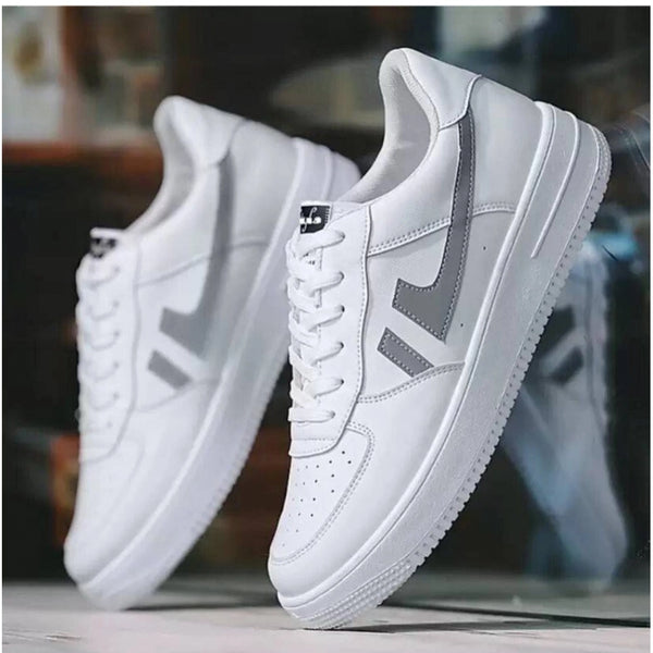 Generic Men's Casual Synthetic Lace-ups Casual Shoes (White)