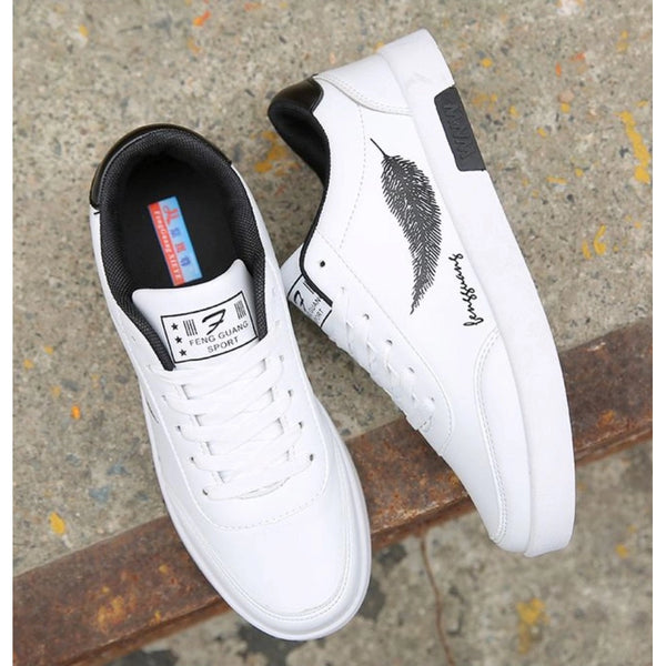 Generic Men's Casual Synthetic Lace-ups Casual Shoes (White)