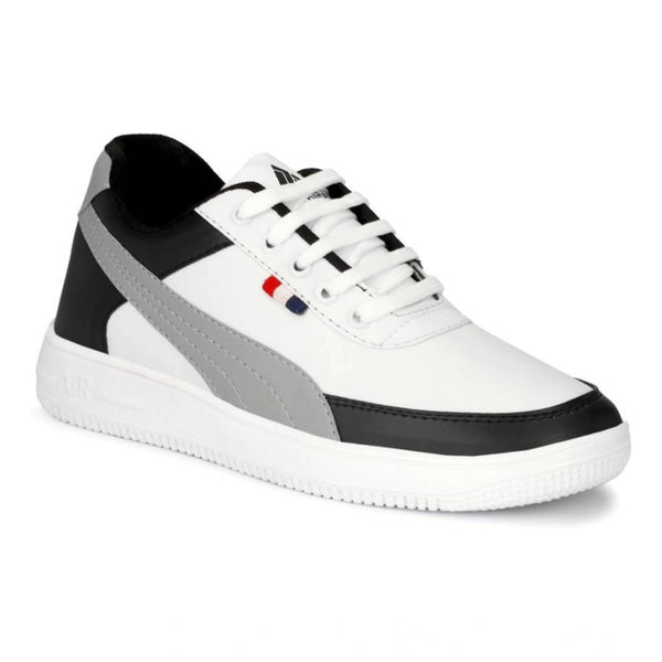 Generic Men's Casual Synthetic Lace-ups Casual Shoes (White)