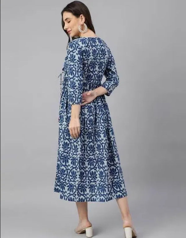 Women’s Solid Cotton Gown – Stylish Casual & Ethnic Wear