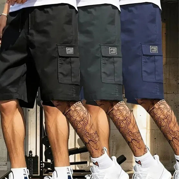 Men’s Cotton Cargo Shorts – Pack of 3 Comfortable Multicolor Casual Wear