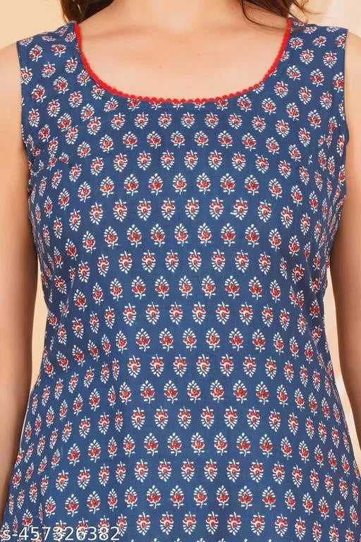 Sleeveless Printed Cotton Dresses for Women – Casual & Ethnic Wear