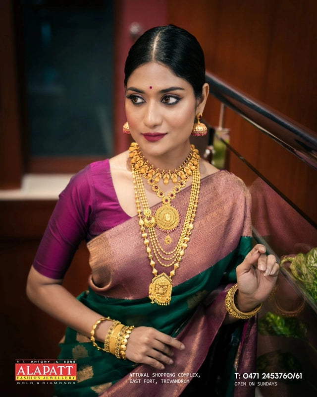 Banarasi Silk Zari Woven Saree for Women – Multicolor with Blouse (6.3m)